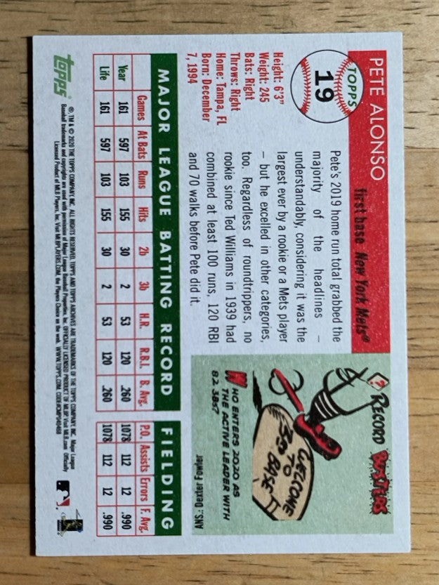 2020 Topps Archives #19 Pete Alonso
