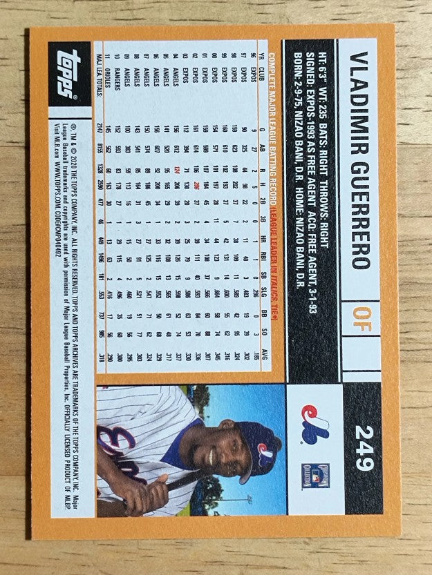 2020 Topps Archives #249 Vladimir Guerrero