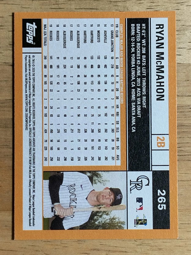 2020 Topps Archives #265 Ryan McMahon
