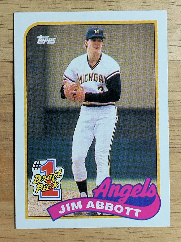 1989 Topps #573 Jim Abbott FDP RC