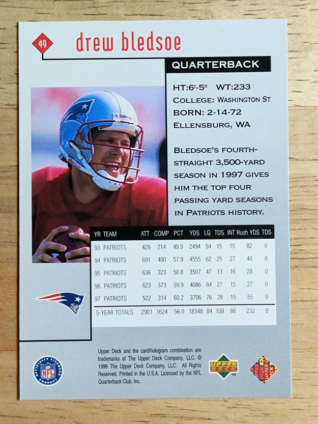 1998 Black Diamond Rookies #49 Drew Bledsoe