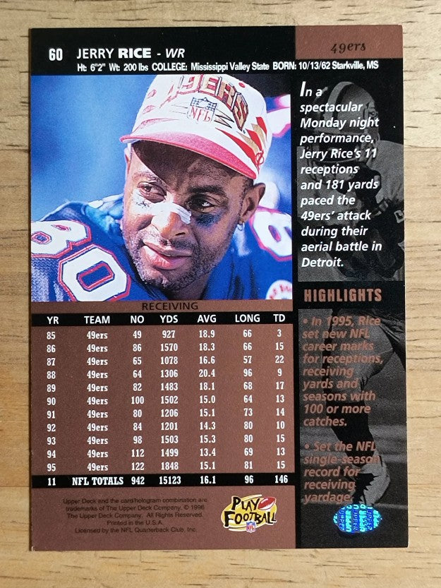 1996 Upper Deck #60 Jerry Rice