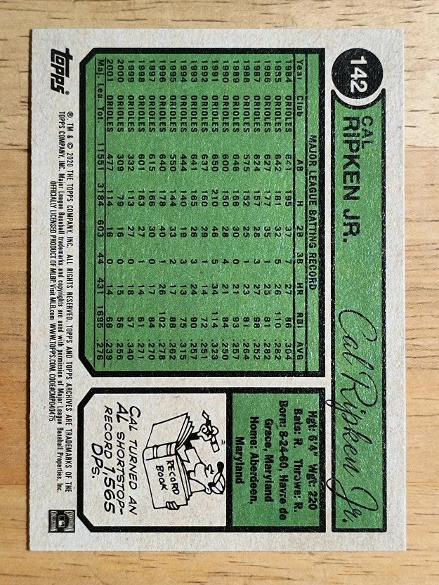 2020 Topps Archives #142 Cal Ripken Jr.