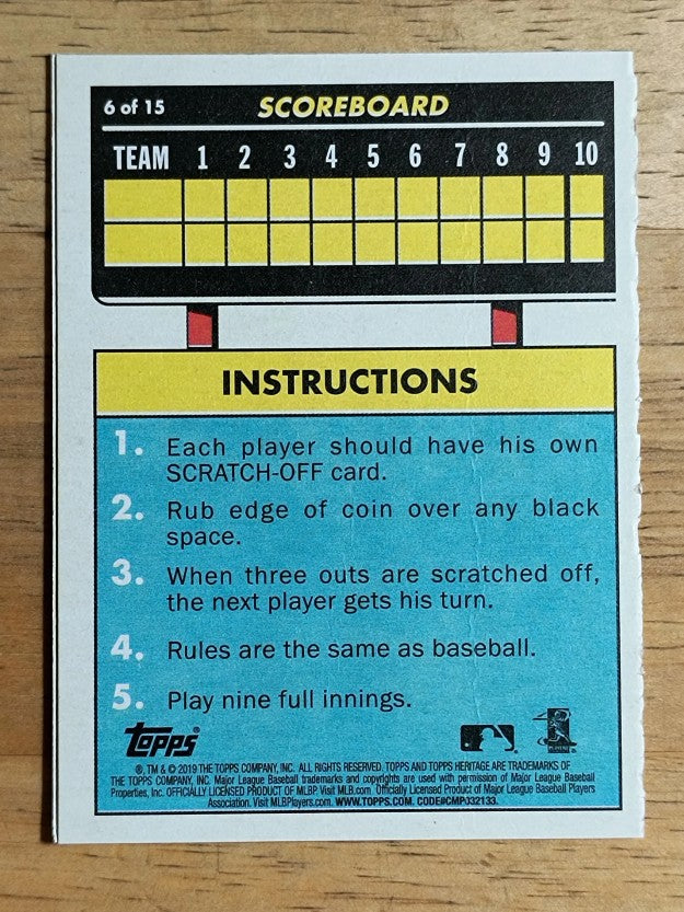 2019 Topps Heritage '70 Topps Scratch Offs #6 Lorenzo Cain