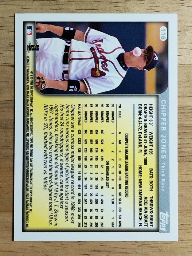 1999 Topps Opening Day #116 Chipper Jones