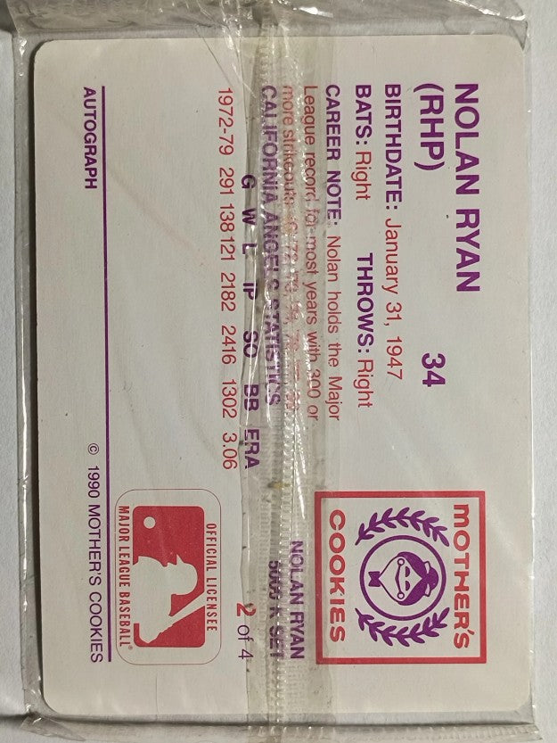 1990 Mother's Ryan #2 Nolan Ryan