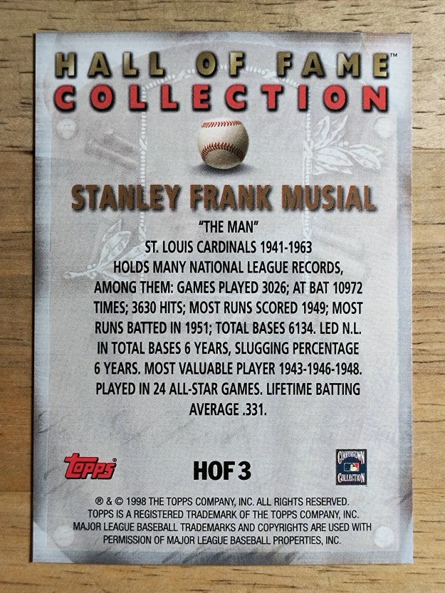 1999 Topps Hall of Fame Collection #HOF3 Stan Musial