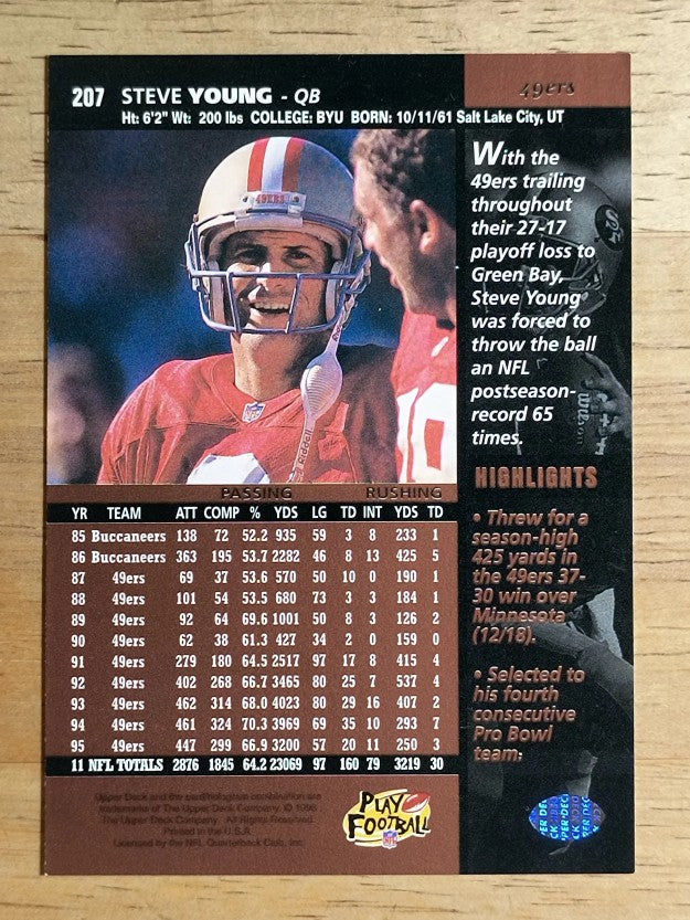 1996 Upper Deck #207 Steve Young