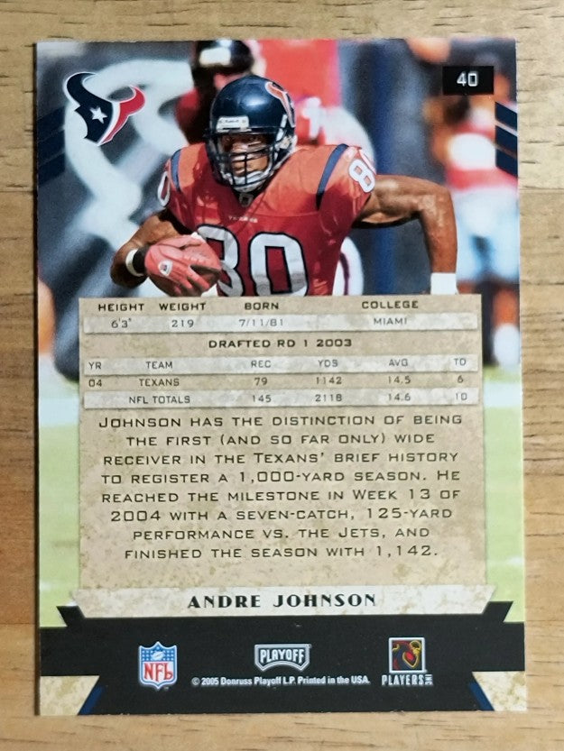 2005 Playoff Honors #40 Andre Johnson