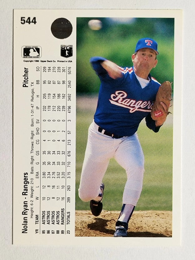 1990 Upper Deck #544 Nolan Ryan