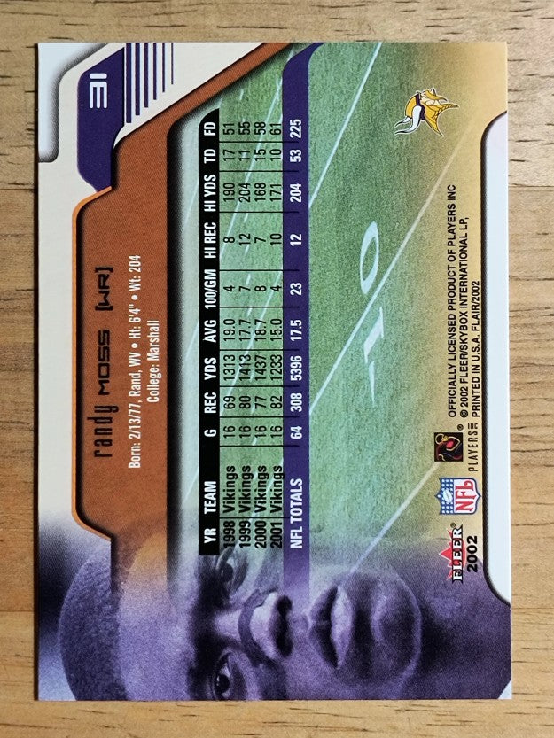 2002 Flair #31 Randy Moss