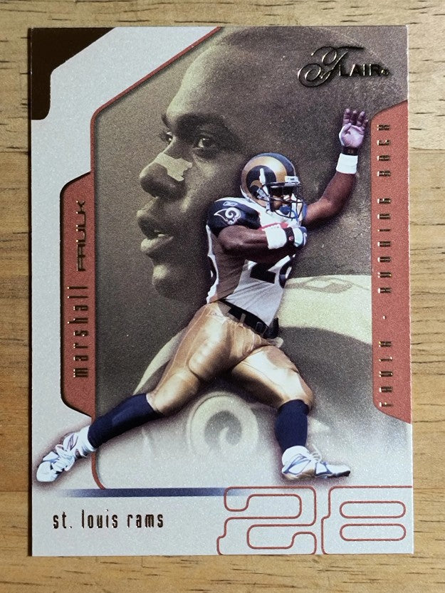 2002 Flair #53 Marshall Faulk