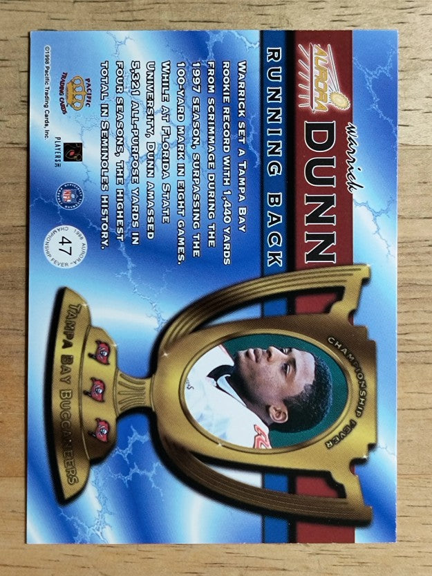 1998 Aurora Championship Fever #47 Warrick Dunn