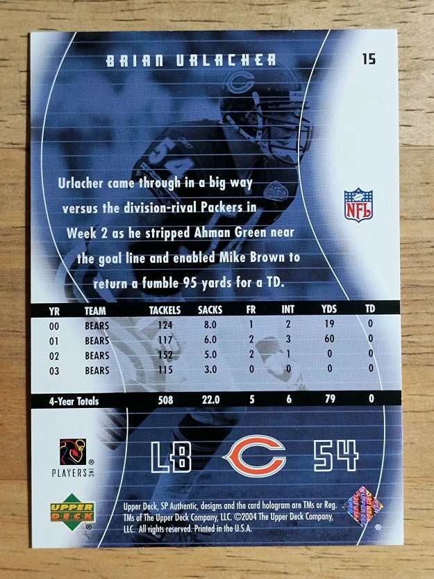 2004 SP Authentic #15 Brian Urlacher