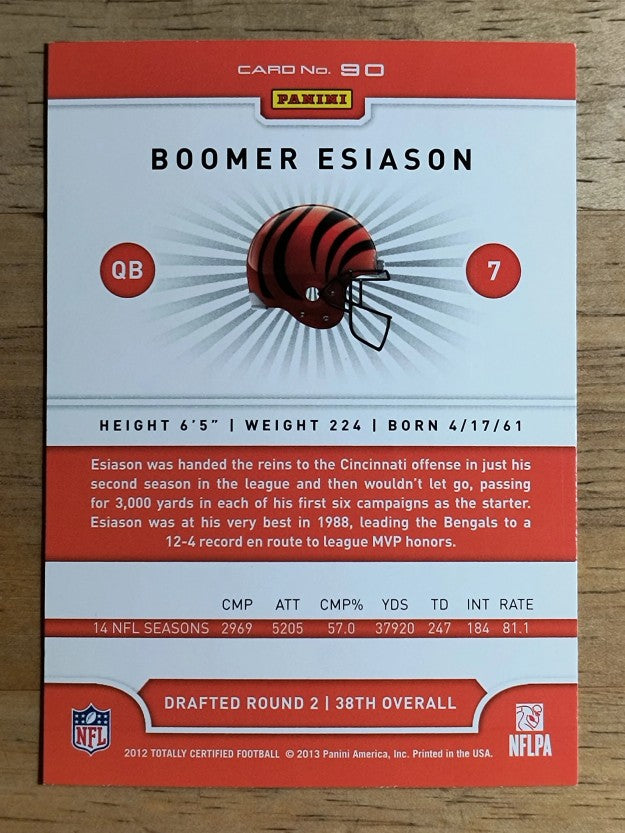 2012 Totally Certified #90 Boomer Esiason