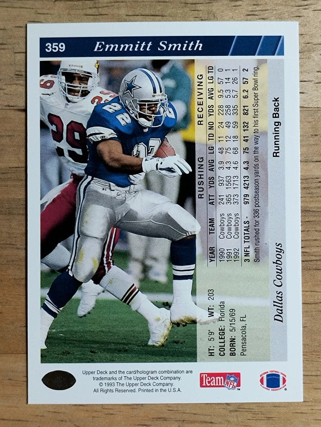 1993 Upper Deck #359 Emmitt Smith