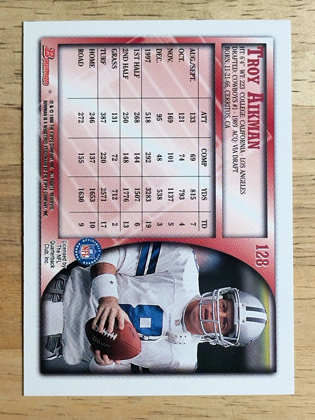 1998 Bowman #128 Troy Aikman