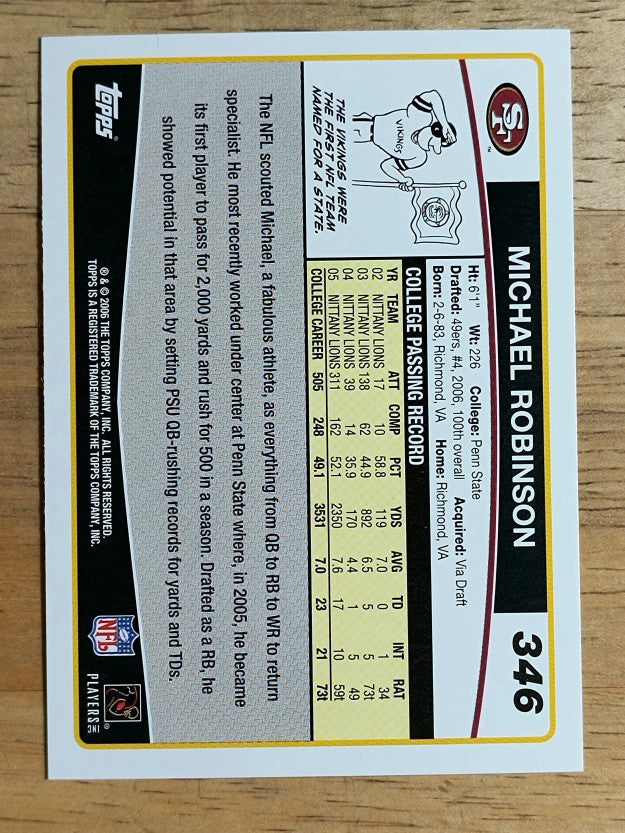 2006 Topps #346 Michael Robinson RC