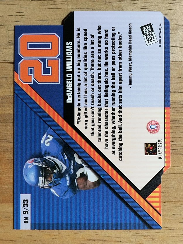 2006 Press Pass Big Numbers #BN9 DeAngelo Williams