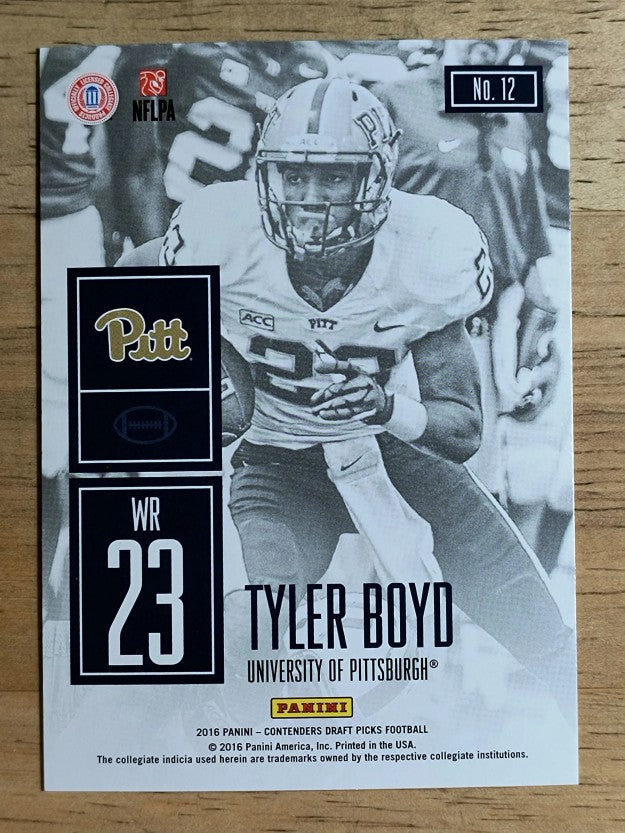 2016 Panini Contenders Draft Picks Game Day Tickets #12 Tyler Boyd