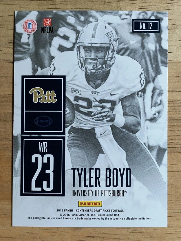 2016 Panini Contenders Draft Picks Game Day Tickets #12 Tyler Boyd