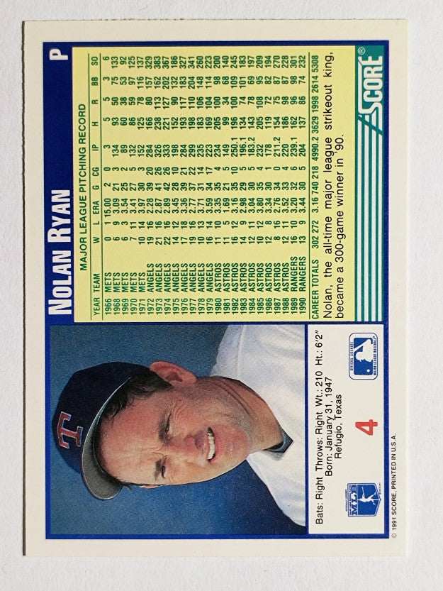 1991 Score #4 Nolan Ryan