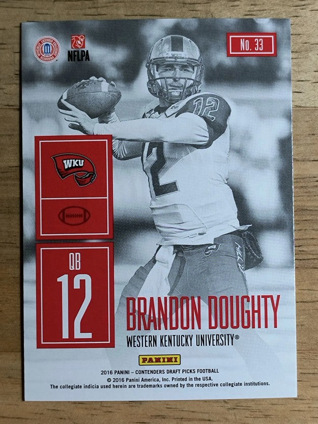 2016 Panini Contenders Draft Picks Game Day Tickets #33 Brandon Doughty