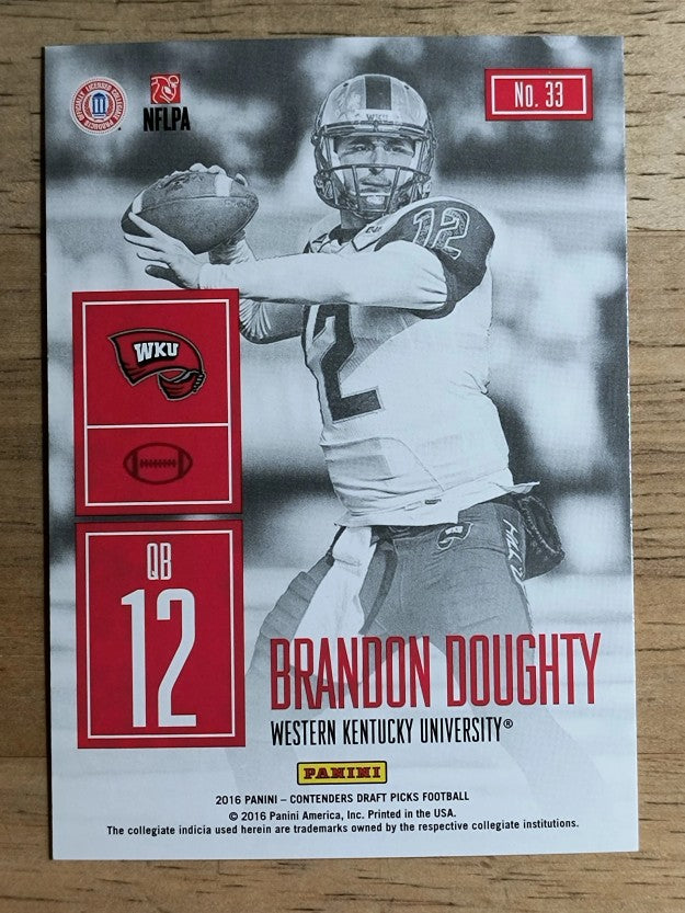 2016 Panini Contenders Draft Picks Game Day Tickets #33 Brandon Doughty