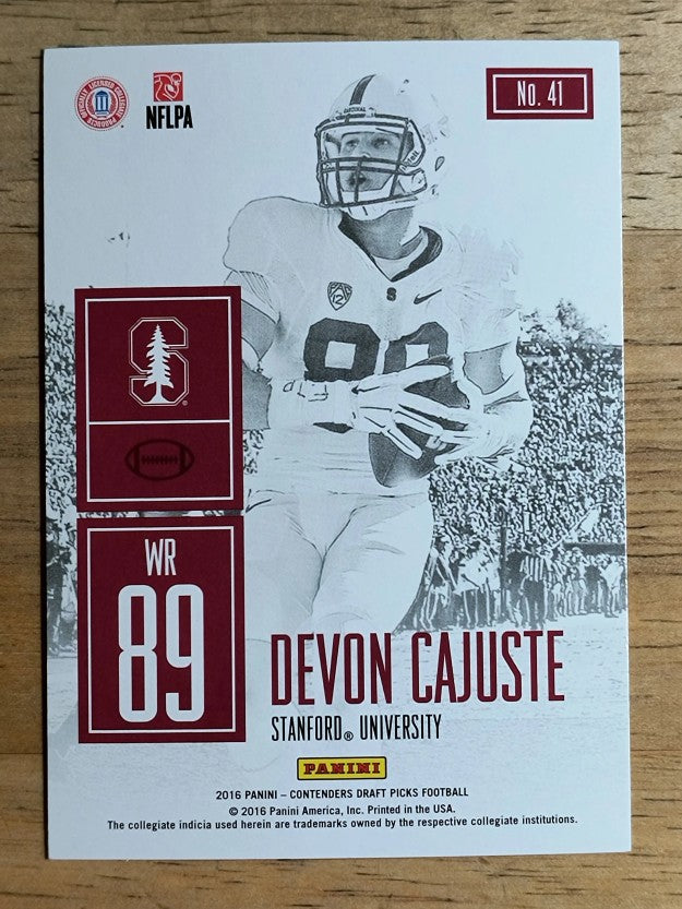 2016 Panini Contenders Draft Picks Game Day Tickets #41 Devon Cajuste