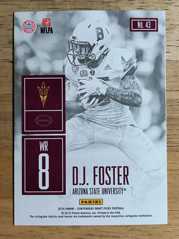 2016 Panini Contenders Draft Picks Game Day Tickets #43 D.J. Foster