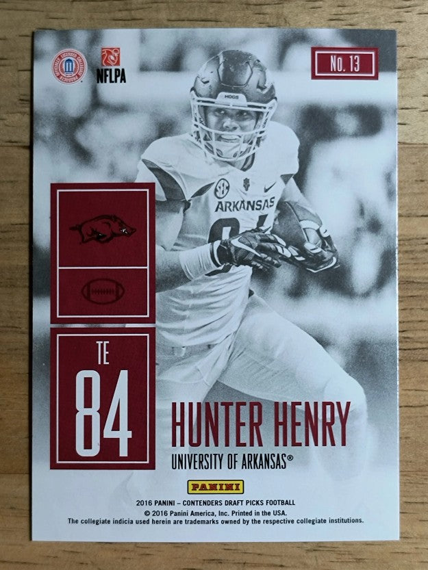 2016 Panini Contenders Draft Picks Game Day Tickets #13 Hunter Henry