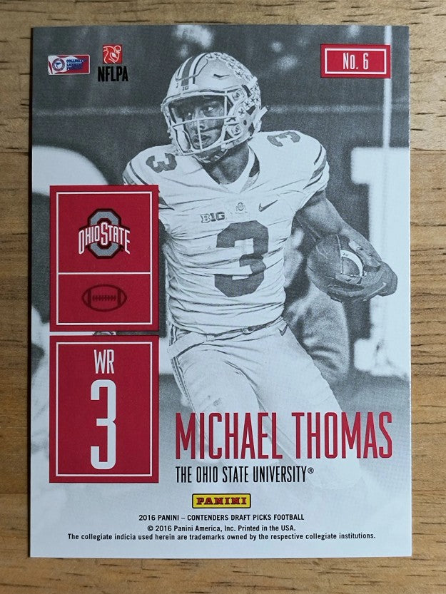 2016 Panini Contenders Draft Picks Game Day Tickets #6 Michael Thomas