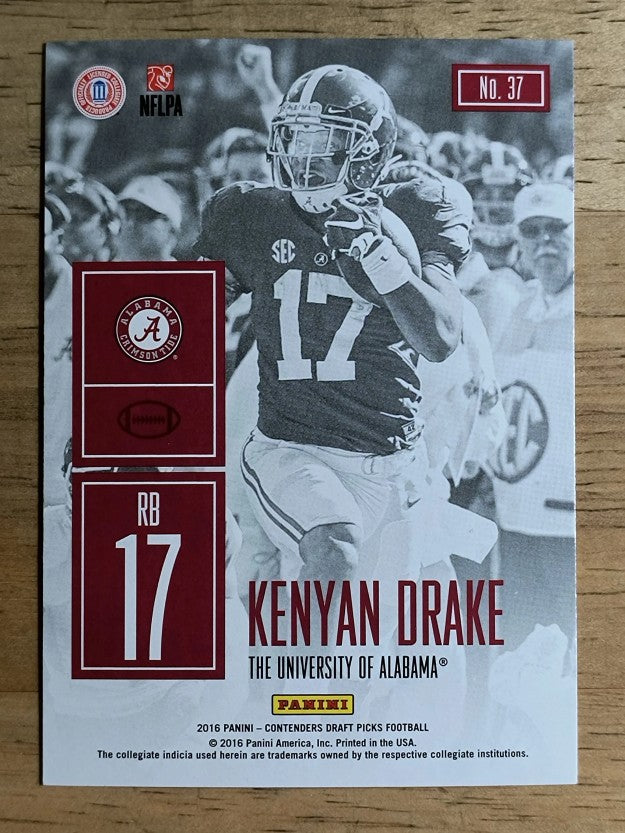 2016 Panini Contenders Draft Picks Game Day Tickets #37 Kenyan Drake