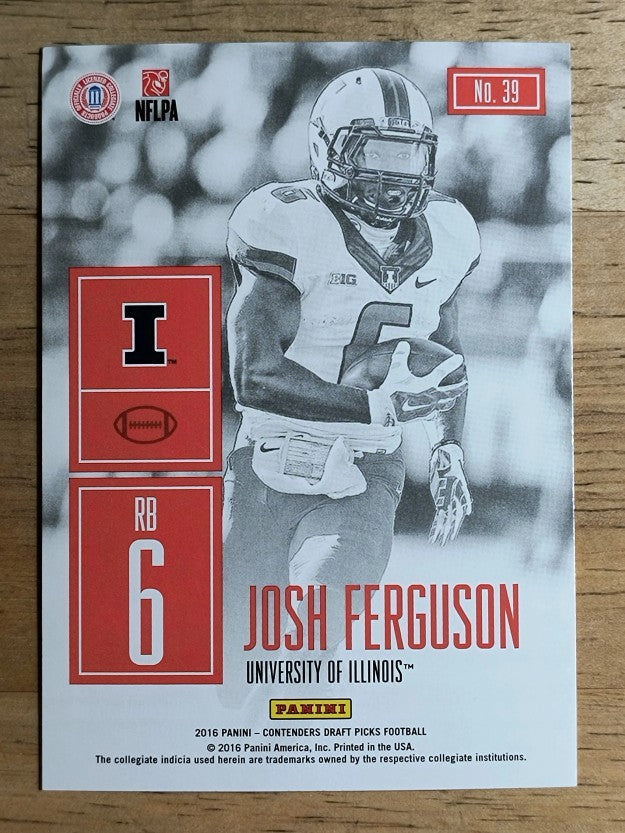 2016 Panini Contenders Draft Picks Game Day Tickets #39 Josh Ferguson
