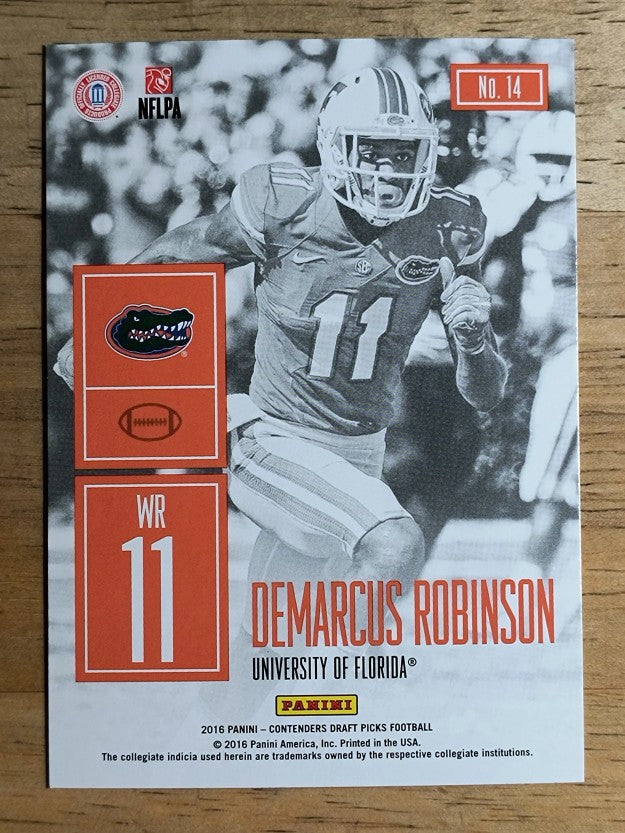 2016 Panini Contenders Draft Picks Game Day Tickets #14 Demarcus Robinson