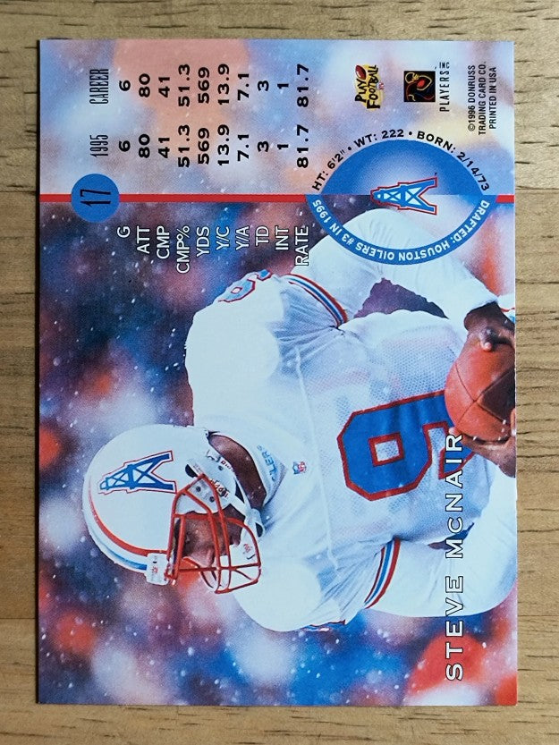 1996 Leaf Red #17 Steve McNair