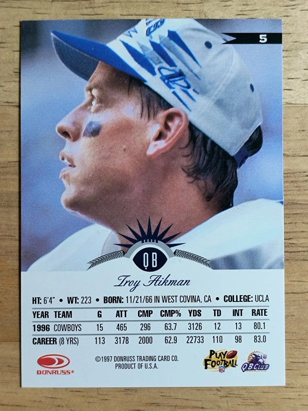 1997 Leaf #5 Troy Aikman