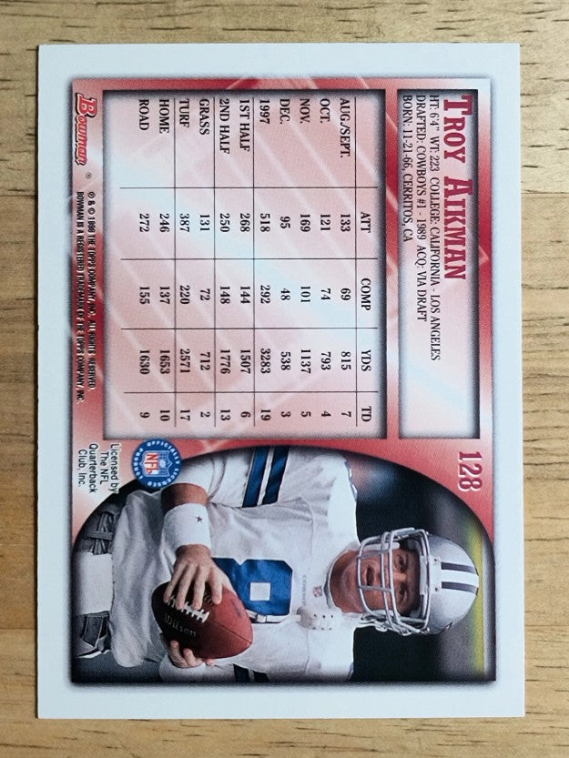1998 Bowman #128 Troy Aikman