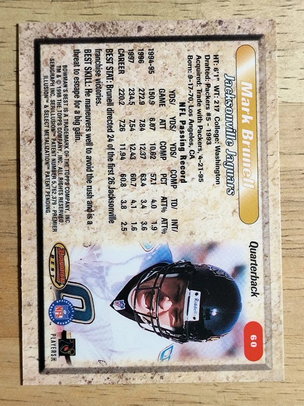 1998 Bowman's Best #60 Mark Brunell