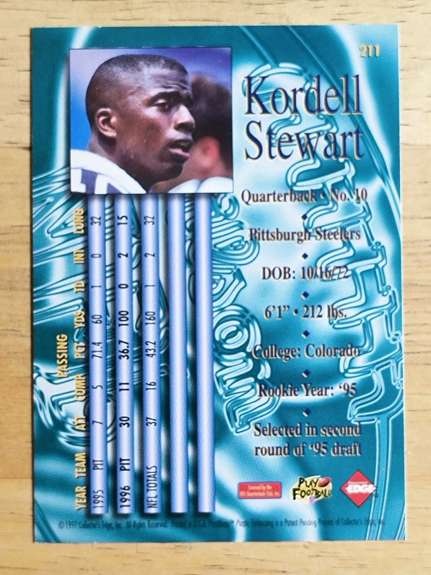 1997 Collector's Edge Masters #211 Kordell Stewart
