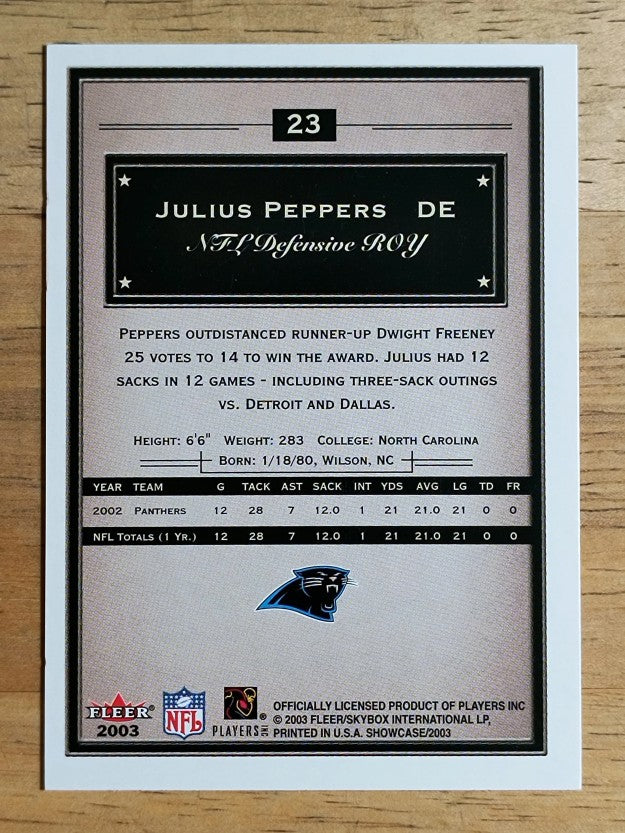2003 Fleer Showcase #23 Julius Peppers