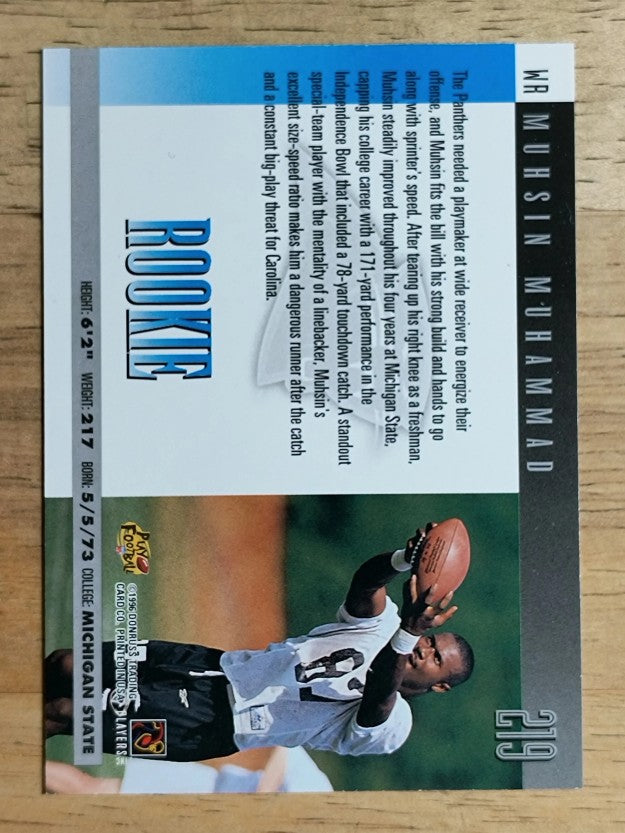1996 Donruss #219 Muhsin Muhammad RC