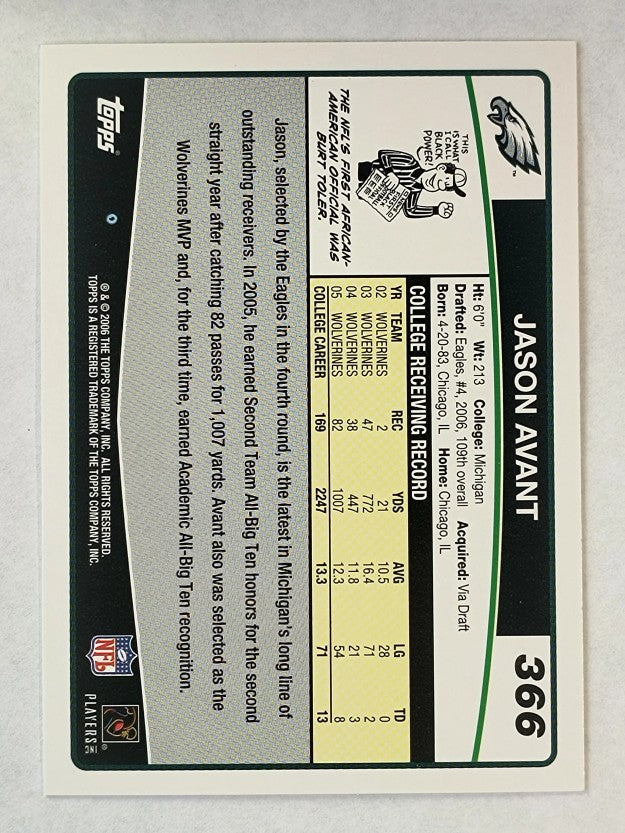 2006 Topps #366 Jason Avant RC