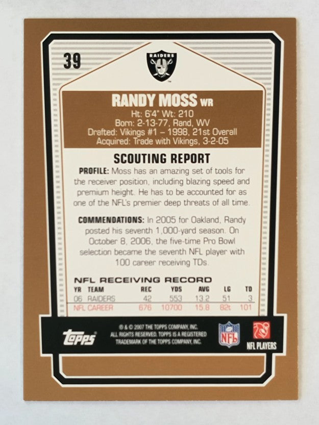 2007 Topps Draft Picks and Prospects #39 Randy Moss