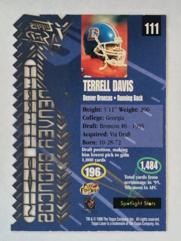 1996 Topps Laser #111 Terrell Davis