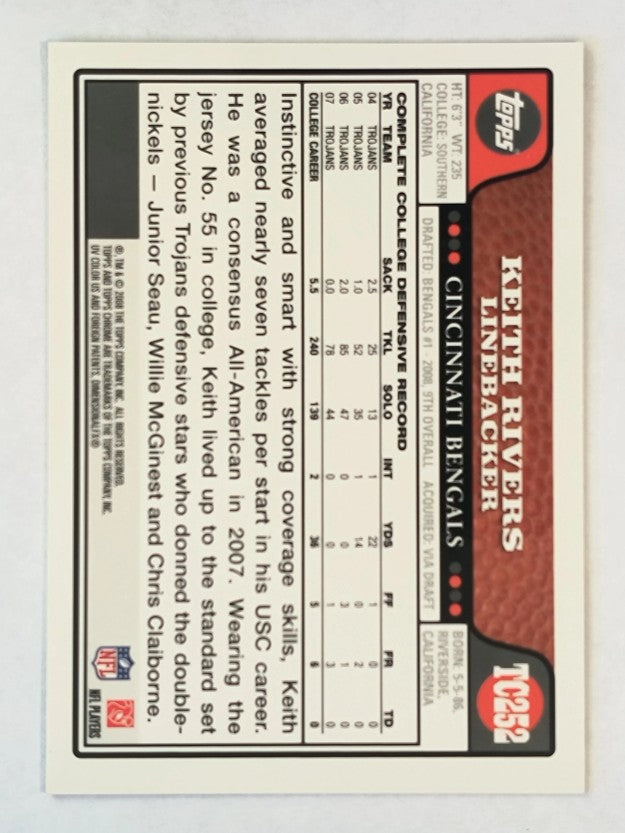 2008 Topps Chrome #TC252 Keith Rivers RC