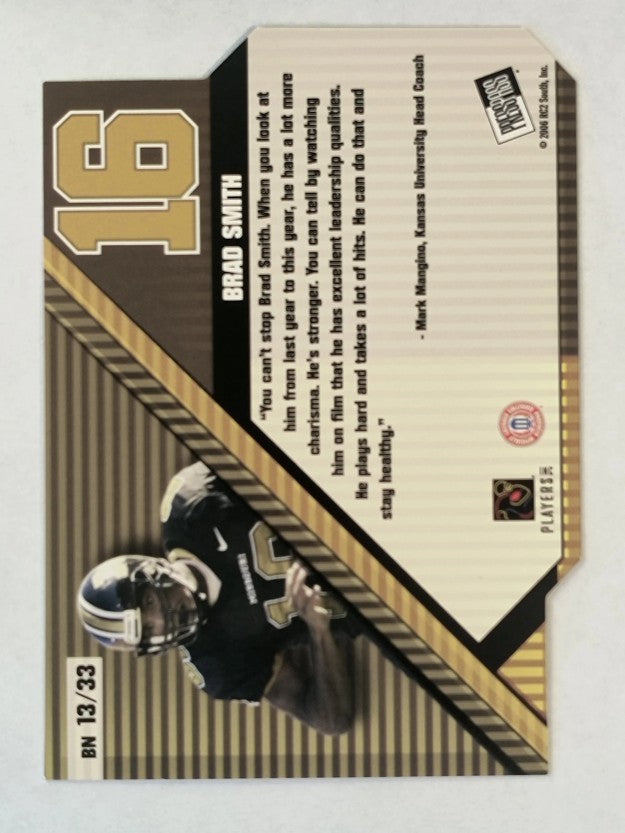 2006 Press Pass Big Numbers #BN13 Brad Smith