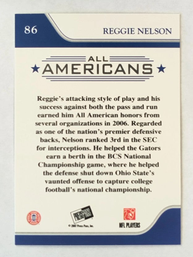 2007 Press Pass Reflectors Blue #86 Reggie Nelson AA