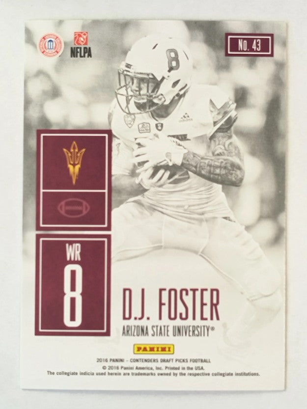 2016 Panini Contenders Draft Picks Game Day Tickets #43 D.J. Foster