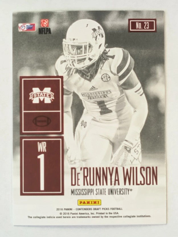 2016 Panini Contenders Draft Picks Game Day Tickets #23 De'Runnya Wilson